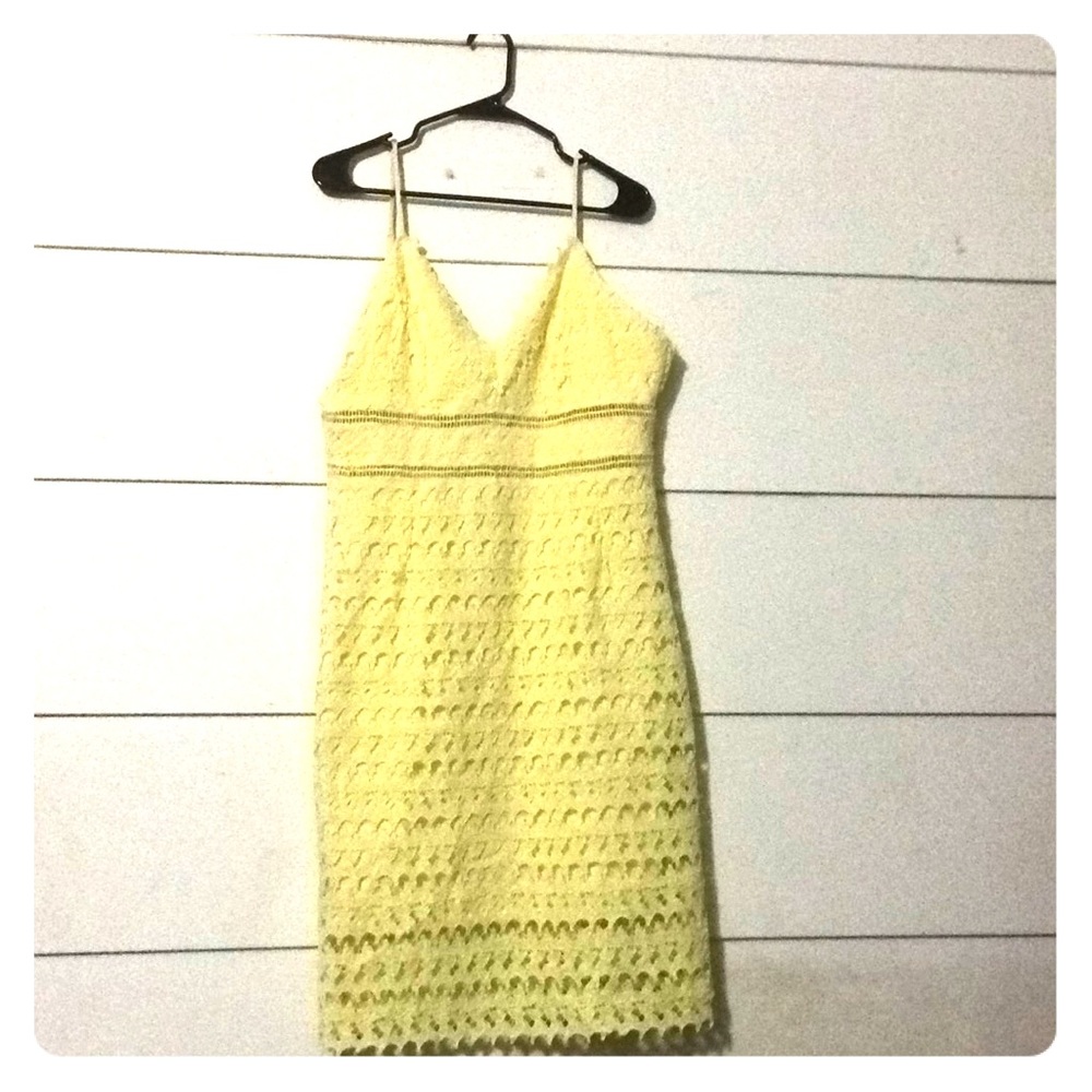 Charlotte Russe XL Yellow Summer Dress w/ Cutouts